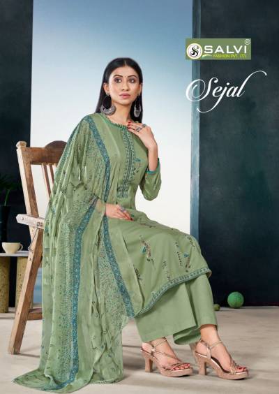 Sejal By Salvi Fashion Printed Embroidered Salwar Suit Collection